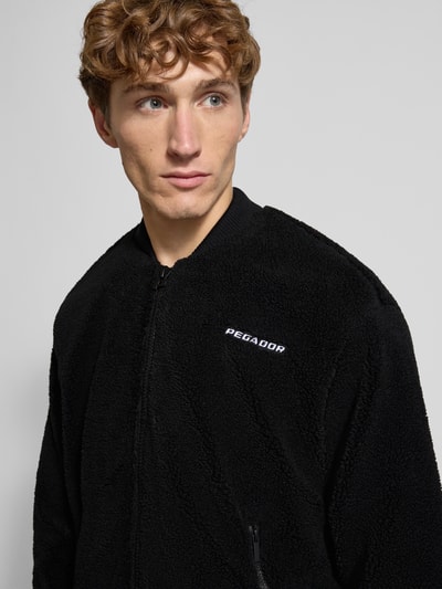 Pegador Bomberjacke aus Teddyfell mit Label-Stitching Black 3