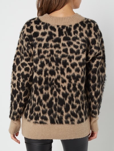 Kaffe Pullover mit Leopardenmuster  Black 4