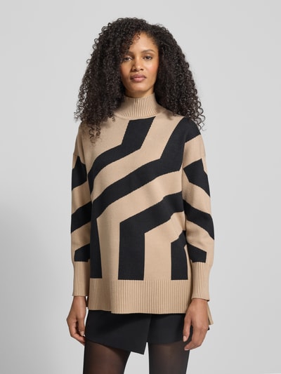 Apricot Strickpullover aus Viskose-Mix mit Stehkragen Offwhite 4