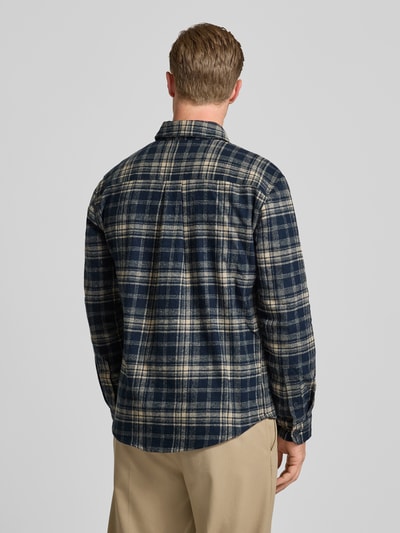 MCNEAL Relaxed fit vrijetijdsoverhemd van flanel met kentkraag Donkerblauw - 5