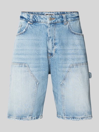 REVIEW Szorty jeansowe z efektem znoszenia Niebieski 2