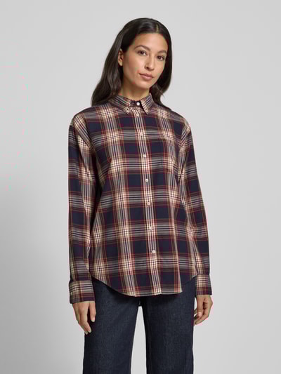 Gant Relaxed Fit Hemdbluse mit Viskose-Anteil Marine 4