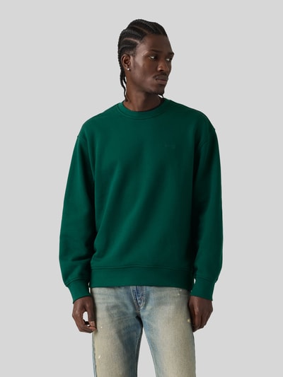 Levi's® Relaxed Fit Sweatshirt aus Baumwoll-Mix Modell 'SWEATS CREW' Dunkelgruen 4