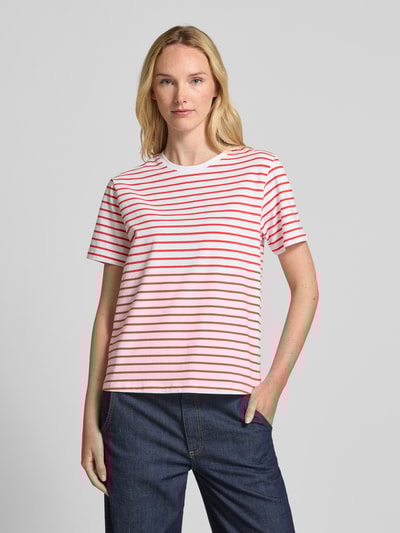 Vila T-Shirt mit Rundhalsausschnitt Modell 'NORA' Hellrot 4