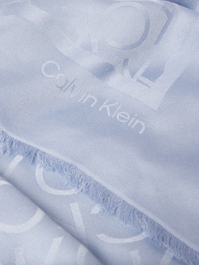 CK Calvin Klein Schal mit Label-Print Hellblau 2