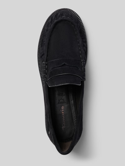 Produktfoto, Loafer aus echtem Rindsleder von Tamaris, schwarz, glatte Oberfläche, klassische Form, Damen Loafer von Tamaris