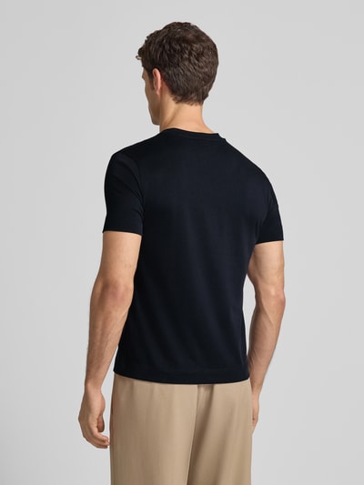 Emporio Armani T-Shirt mit Label-Stitching und Rundhalsausschnitt Marine 5