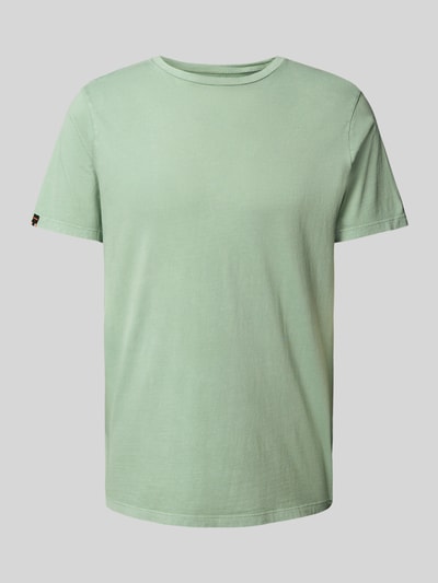 Superdry T-shirt z detalem z logo Miętowy 2