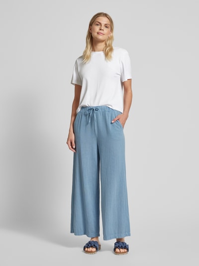 ZABAIONE Wide leg broek met tunnelkoord, model 'Cl44arissa' Blauw - 1