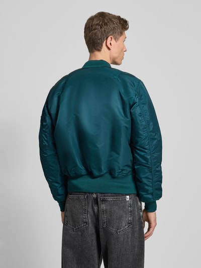 Alpha Industries Bomberjack met opstaande kraag en klepzakken Donkerblauw - 5