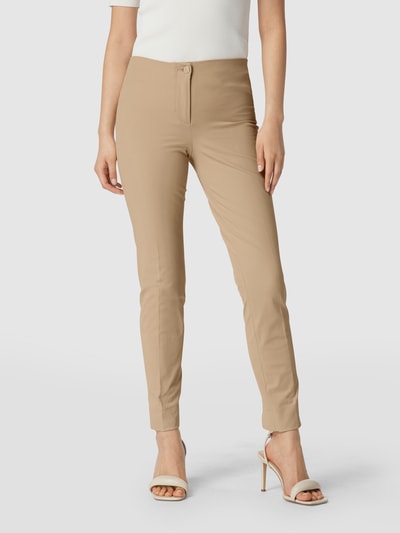 Cambio Verkürzte Mid Rise Bundfaltenhose im Straight Fit Sand 4