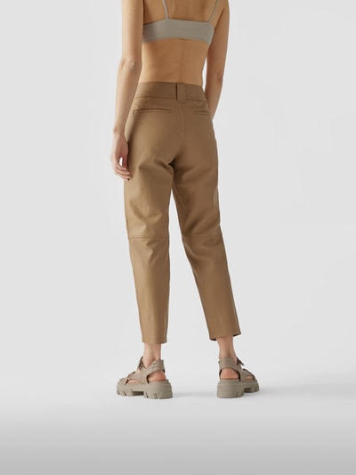 Yves Salomon Lederhose im Relaxed Fit Sand 5