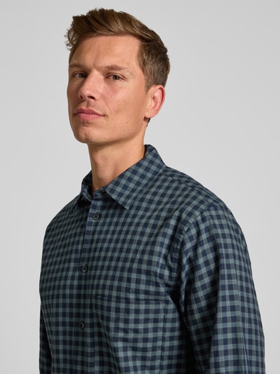 Scotch & Soda Relaxed Fit Freizeithemd mit Kentkragen Dunkelblau 3