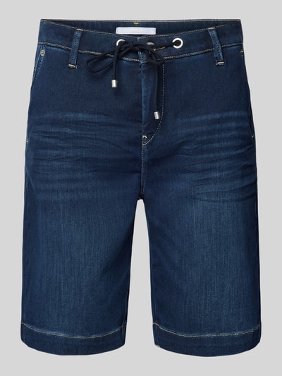 MAC Korte regular fit jeans met tunnelkoord, model 'Jogg`n Short' Donkerblauw - 2