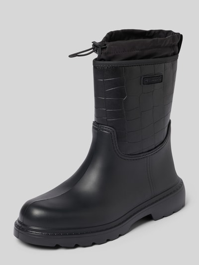 Tamaris Gummistiefel mit Label-Patch Black 1