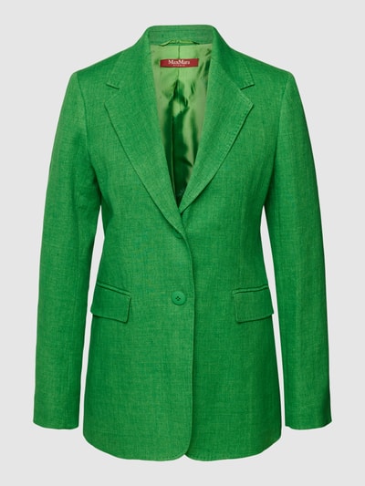 Max Mara Studio Leinenblazer mit Reverskragen Modell 'TECA' Gruen 2