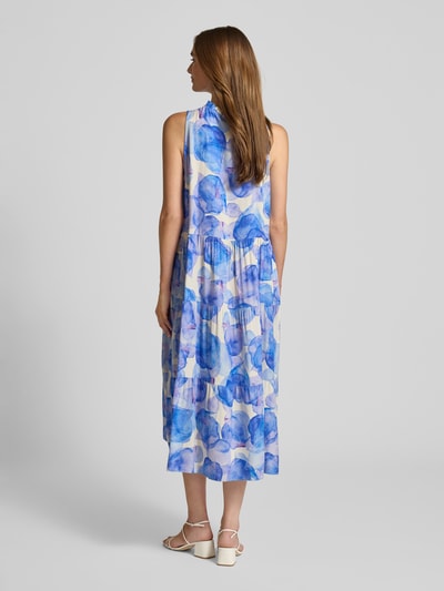 ZABAIONE Midikleid aus Viskose im Stufen-Look Bleu 5