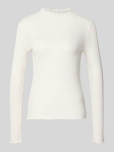 OPUS Shirt met lange mouwen en opstaande kraag, model 'Sivi' Offwhite - 1