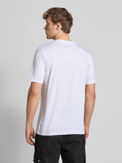 HUGO T-Shirt mit Label-Print Modell 'Deterni' Weiss 5