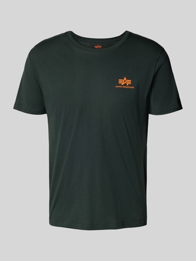 Alpha Industries T-Shirt mit Label-Print und Rundhalsausschnitt Petrol 2