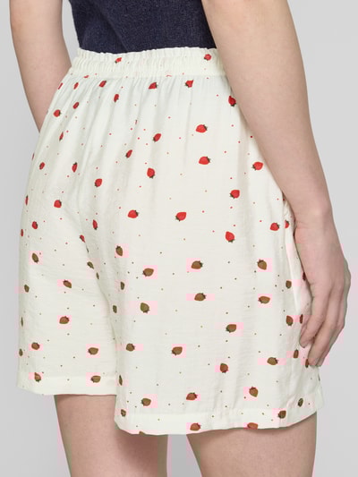Vero Moda Regular Fit Shorts mit elastischem Bund Modell 'ODETTE' Weiss 3