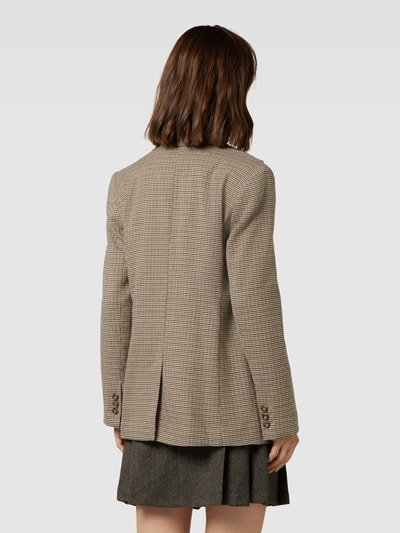 Mango Blazer mit Hahnentrittmuster Modell 'CHARLOTT' Mittelbraun 5