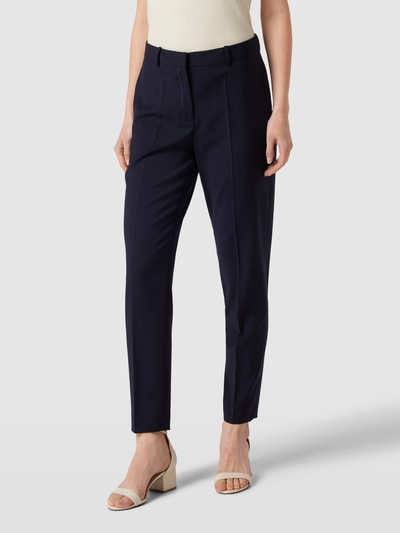 BOSS Black Women Pantalon met haakjes- en ritssluiting, model 'Tilunah' Marineblauw - 4