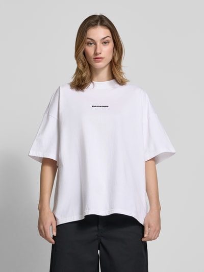 Pegador Oversized T-shirt met labelprint, model 'BRACY' Wit - 4