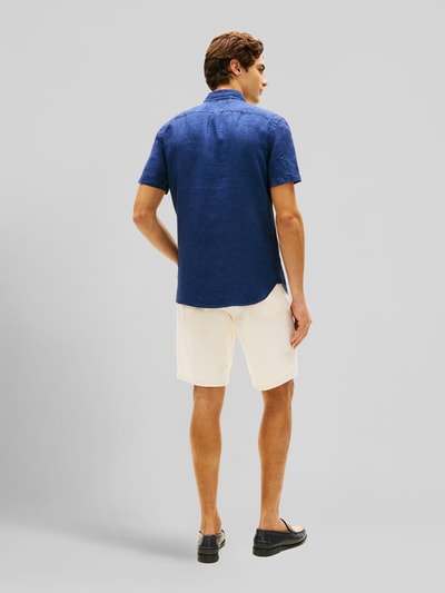 Tommy Hilfiger Koszula z krótkim rękawem o kroju regular fit z czystego lnu Ciemnoniebieski 5
