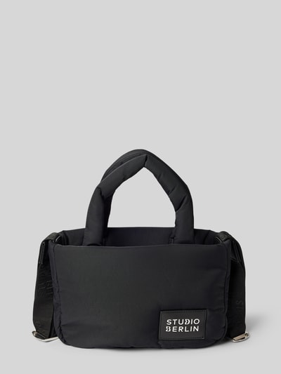 STUDIO BERLIN Handtasche mit Label-Badge Modell 'MITTE' Black 2