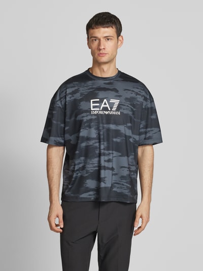 EA7 Emporio Armani T-Shirt mit Label-Print Modell 'VENTUS' Black 4