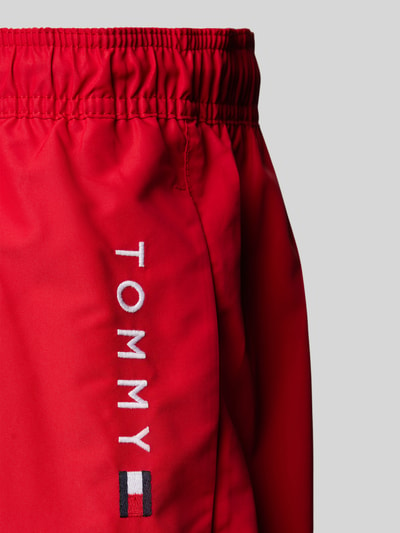 Tommy Hilfiger Badehose mit Label-Stitching Rot 2