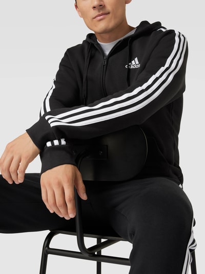 ADIDAS SPORTSWEAR Sweatjacke mit Galonstreifen Black 3