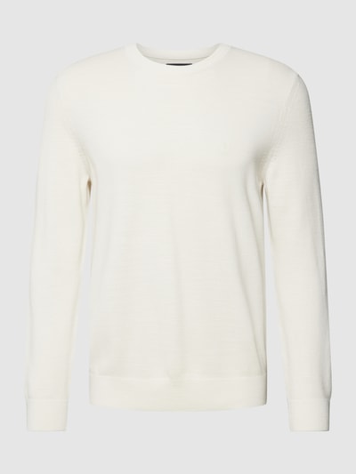 Marc O'Polo Strickpullover mit Rundhalsausschnitt Modell 'Crewneck' Offwhite 2