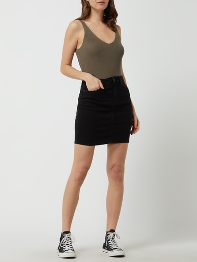 Vero Moda Tricottop met ribstructuur, model 'Newlex' Kaki - 1