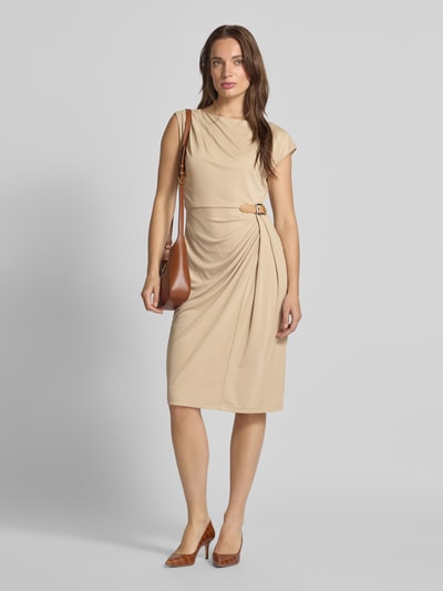 Lauren Ralph Lauren Knielange jurk met plooien, model 'BRECKA' Zand - 1