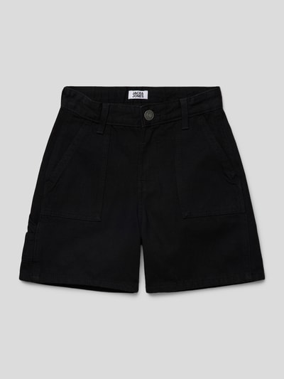 Jack & Jones Bermuda met Franse steekzakken, model 'TONY' Zwart - 1