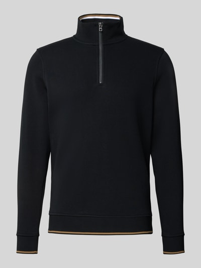 Christian Berg Men Regular Fit Troyer mit elastischen Abschlüssen Black 2