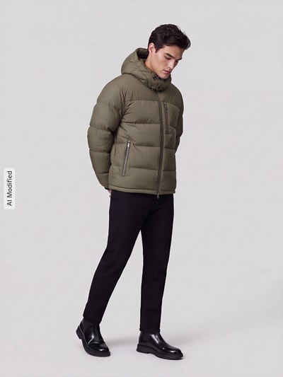 Polo Ralph Lauren Steppjacke mit Zweiwege-Reißverschluss Oliv 1