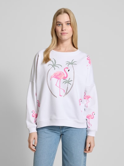 miss goodlife Oversized Sweatshirt mit gerippten Abschlüssen Weiss 4