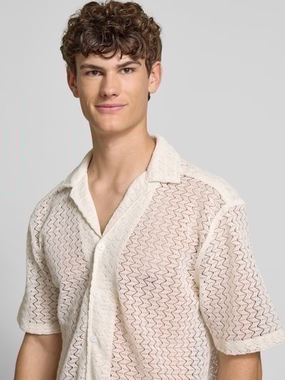 Only & Sons Relaxed Fit Freizeithemd mit Reverskragen Modell 'NOVAK' Offwhite 3