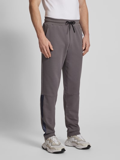 EA7 Emporio Armani Sweatpants met labelprint, model 'VENTUS' Middengrijs - 4