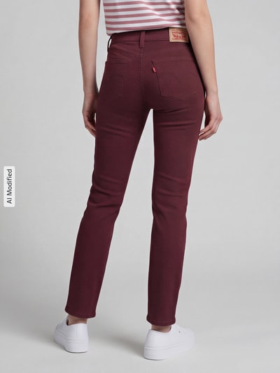 Levi's® 300 Straight Fit Jeans aus Baumwoll-Mix mit Viskose-Anteil Modell '314 SHAPING STRAIGHT' Bordeaux 5