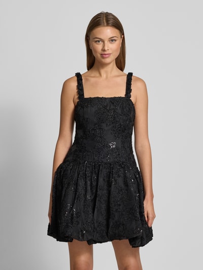 Adrianna Papell Cocktailkleid mit Karree-Ausschnitt und Pailletten Black 4