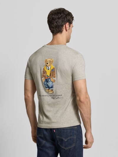 Polo Ralph Lauren Regular Fit T-Shirt aus reiner Baumwolle Hellgrau Melange 5