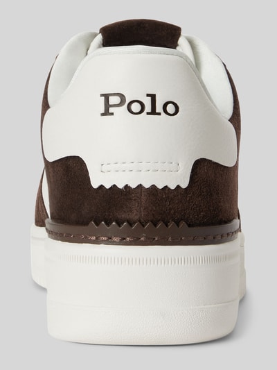 Polo Ralph Lauren Sneaker Low aus Rindsleder mit Logo-Schriftzug Dunkelbraun 4