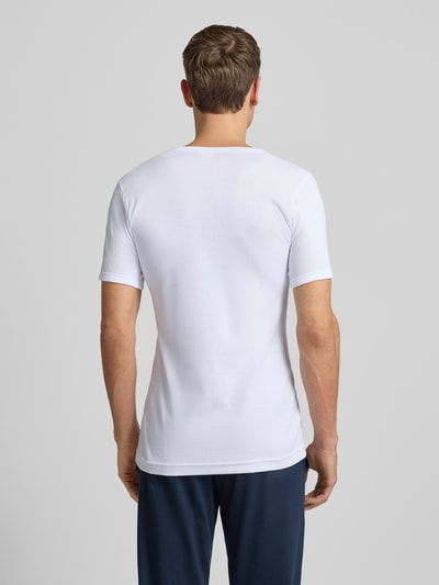 GÖTZBURG 1889 T-shirt met geribde V-hals in Set van 2 Wit - 5