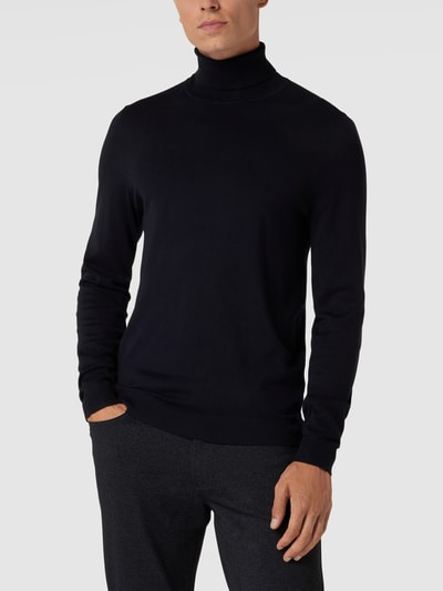 MCNEAL Longsleeve mit geripptem Rollkragen Marineblau 4