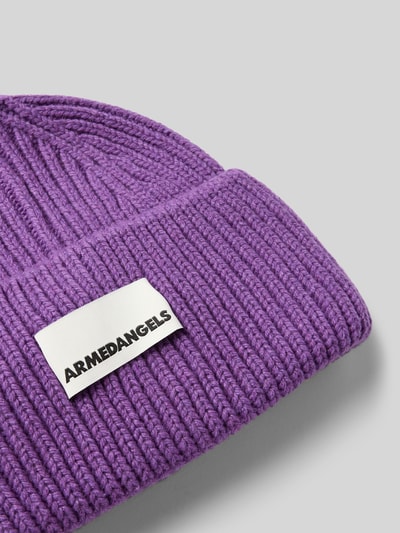 Armedangels Mütze aus Kaschmir-Woll-Mix Modell 'LELEAA' Lila 2