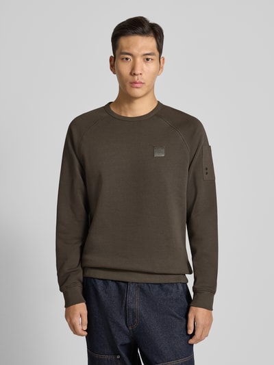 PME Legend Sweatshirt met labelstitching Olijfgroen - 4